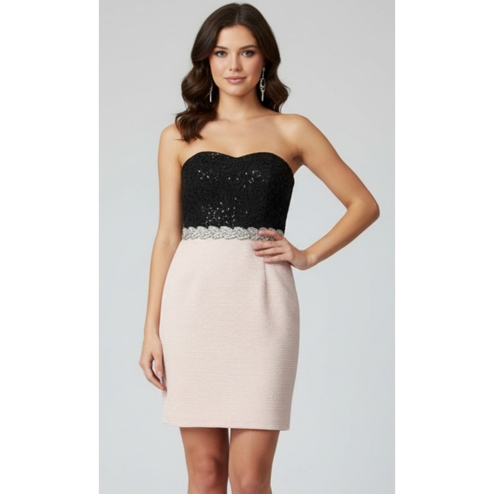 City Triangles Sequin dress Pink & Black Size 5